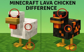 Image Minecraft Lava Chicken Difference